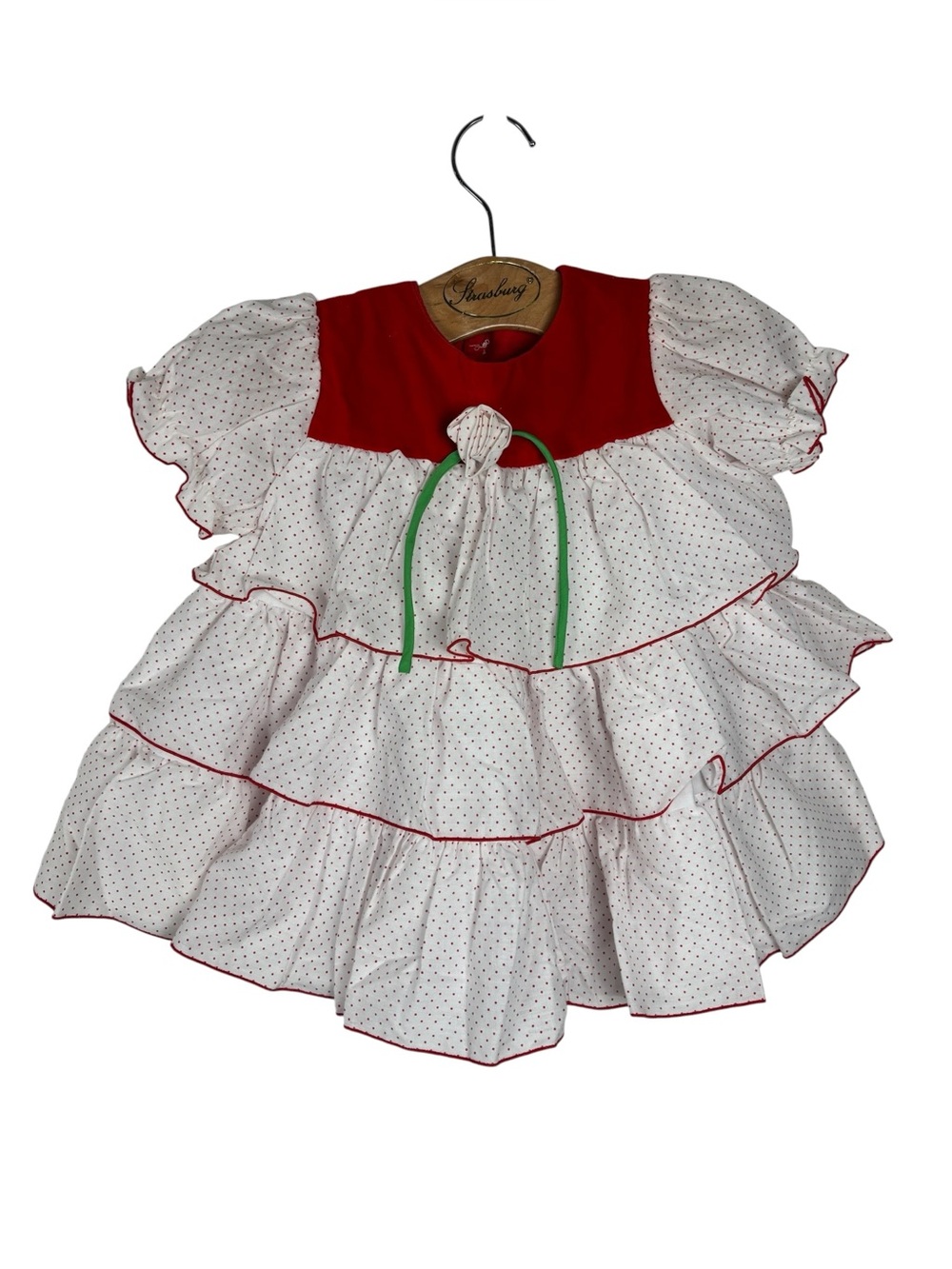 Vintage Strasburg Red Velvet Christmas Holiday Dress